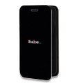 Дизайнерский горизонтальный чехол-книжка для Huawei Y5p Минимализм на черном