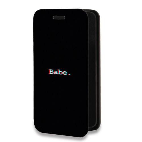 Дизайнерский горизонтальный чехол-книжка для Xiaomi RedMi Note 10 Минимализм на черном