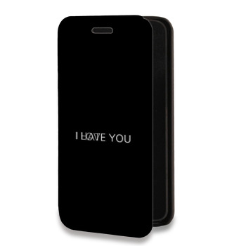 Дизайнерский горизонтальный чехол-книжка для Huawei P20 Минимализм на черном (на заказ)