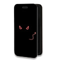 Дизайнерский горизонтальный чехол-книжка для Xiaomi RedMi Note 8 Минимализм на черном