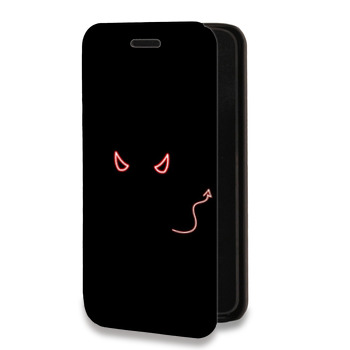 Дизайнерский горизонтальный чехол-книжка для Huawei Honor 9A Минимализм на черном (на заказ)