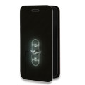 Дизайнерский горизонтальный чехол-книжка для Nokia G50 Минимализм на черном