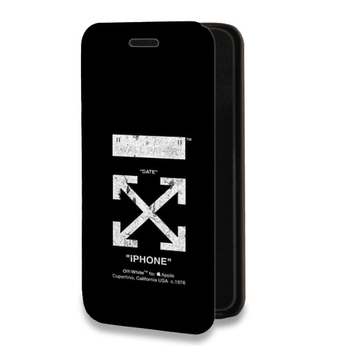 Дизайнерский горизонтальный чехол-книжка для Iphone 14 Plus Хайп и мода