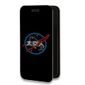 Дизайнерский горизонтальный чехол-книжка для Iphone Xr NASA