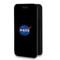 Дизайнерский горизонтальный чехол-книжка для Iphone 12 Pro NASA
