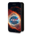 Дизайнерский горизонтальный чехол-книжка для Xiaomi RedMi Note 8 NASA