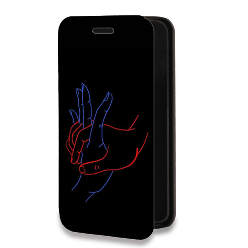 Дизайнерский горизонтальный чехол-книжка для Huawei Honor Note 8 Неоновые образы