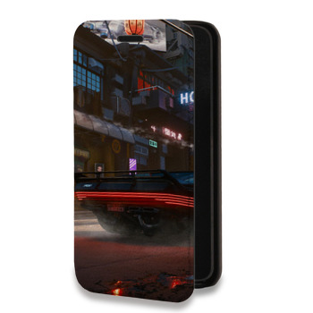 Дизайнерский горизонтальный чехол-книжка для Samsung Galaxy A6 Cyberpunk 2077 (на заказ)
