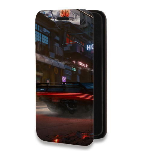 Дизайнерский горизонтальный чехол-книжка для Iphone 7 Plus / 8 Plus Cyberpunk 2077