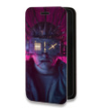 Дизайнерский горизонтальный чехол-книжка для Samsung Galaxy A12 Cyberpunk 2077