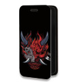 Дизайнерский горизонтальный чехол-книжка для Huawei Honor Note 8 Cyberpunk 2077