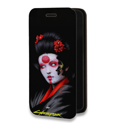Дизайнерский горизонтальный чехол-книжка для Xiaomi RedMi 9 Cyberpunk 2077