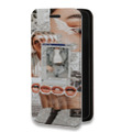 Дизайнерский горизонтальный чехол-книжка для Iphone 13 Mini Коллаж