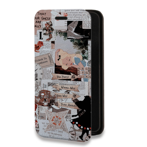 Дизайнерский горизонтальный чехол-книжка для Iphone 12 Pro Коллаж