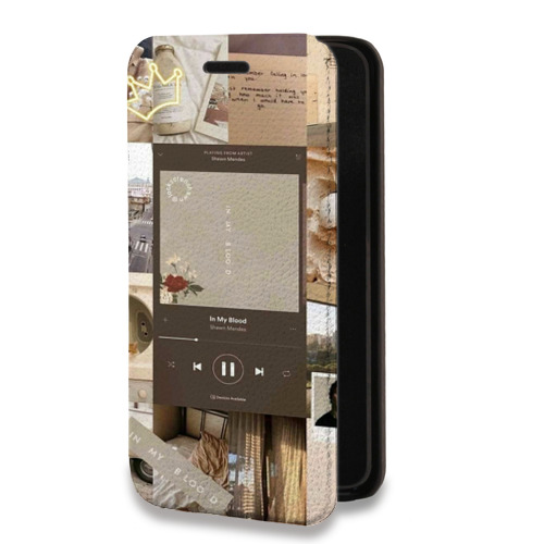 Дизайнерский горизонтальный чехол-книжка для Alcatel One Touch Idol 2 mini Коллаж