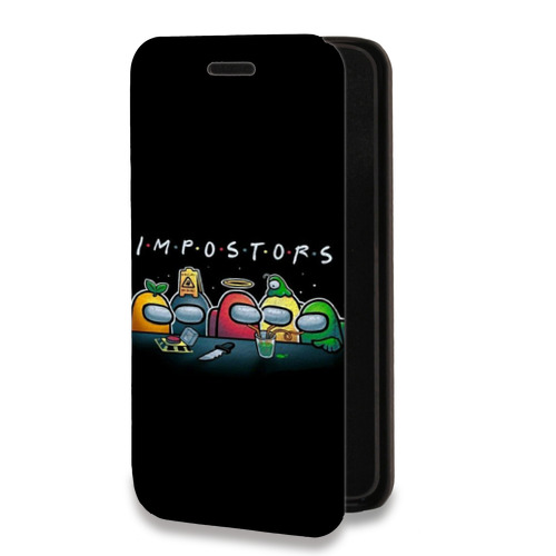 Дизайнерский горизонтальный чехол-книжка для Iphone 14 Pro Max Among Us