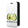 Дизайнерский горизонтальный чехол-книжка для Iphone 7 Парочка Авокадо