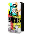 Дизайнерский горизонтальный чехол-книжка для Samsung Galaxy A52 Городские символы