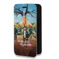 Дизайнерский горизонтальный чехол-книжка для Iphone 7 Plus / 8 Plus Игра в кальмара
