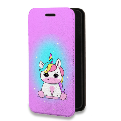 Дизайнерский горизонтальный чехол-книжка для Iphone 11 Единорог