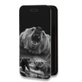 Дизайнерский горизонтальный чехол-книжка для Iphone 13 Mini Схватка медведей