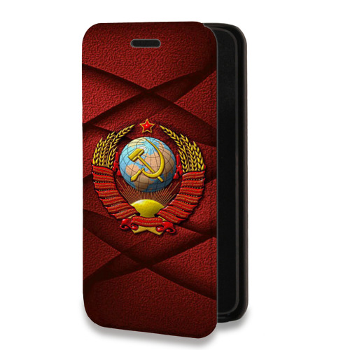 Дизайнерский горизонтальный чехол-книжка для Iphone 11 Герб СССР