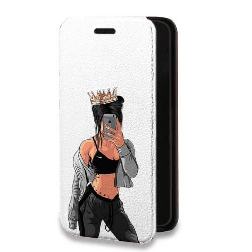 Дизайнерский горизонтальный чехол-книжка для Tecno Spark 8C Женские принты