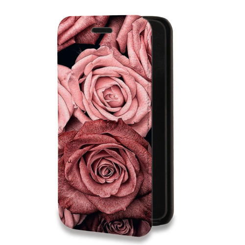 Дизайнерский горизонтальный чехол-книжка для Samsung Galaxy S8 Цветы розы
