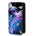 Дизайнерский горизонтальный чехол-книжка для Xiaomi Poco C65 Бабочки