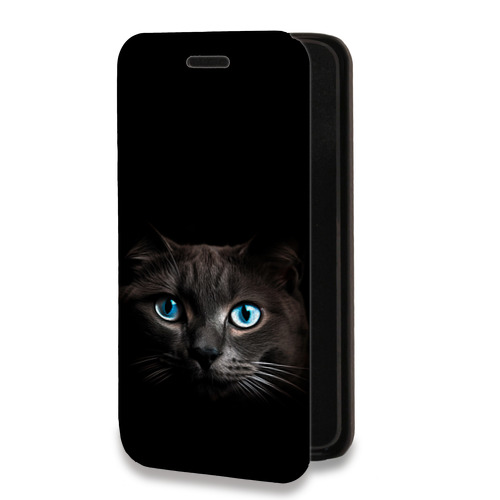 Дизайнерский горизонтальный чехол-книжка для Huawei Honor 8X Max Кот в темноте