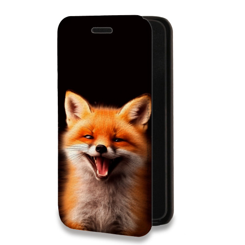 Дизайнерский горизонтальный чехол-книжка для Iphone 11 Лиса