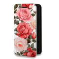 Дизайнерский горизонтальный чехол-книжка для Google Pixel 6 Розы