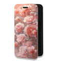 Дизайнерский горизонтальный чехол-книжка для RedMi 13 4G Розовые розы