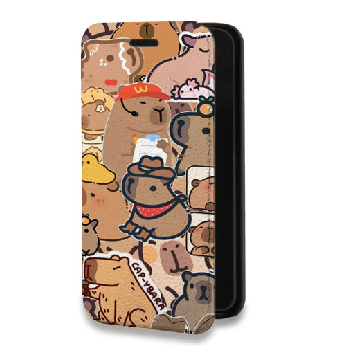 Дизайнерский горизонтальный чехол-книжка для Iphone 11 капибара