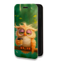 Дизайнерский горизонтальный чехол-книжка для Iphone 7 сова
