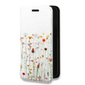 Дизайнерский горизонтальный чехол-книжка для Iphone 11 цветы