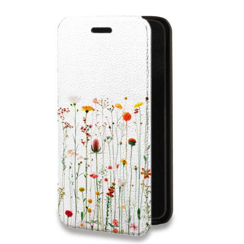 Дизайнерский горизонтальный чехол-книжка для Iphone 11 цветы