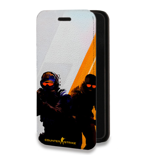 Дизайнерский горизонтальный чехол-книжка для Iphone 11 Контер страйк Counter strike