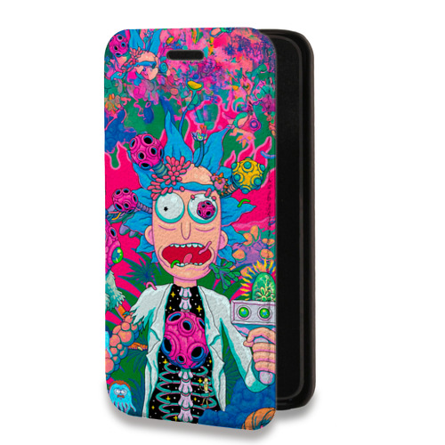 Дизайнерский горизонтальный чехол-книжка для Google Pixel 6 Рик и Морти Rick Morty
