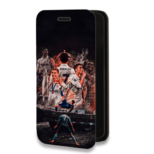 Дизайнерский горизонтальный чехол-книжка для Iphone 11 Реал Роналдо Real Ronaldo