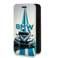 Дизайнерский горизонтальный чехол-книжка для Samsung Galaxy A12 БМВ BMW