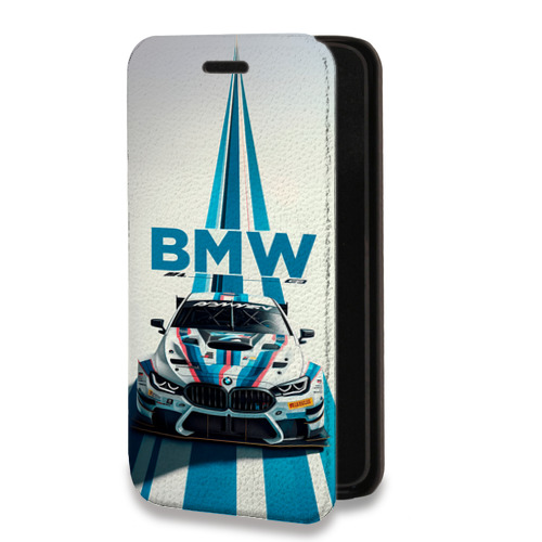 Дизайнерский горизонтальный чехол-книжка для Samsung Galaxy A12 БМВ BMW