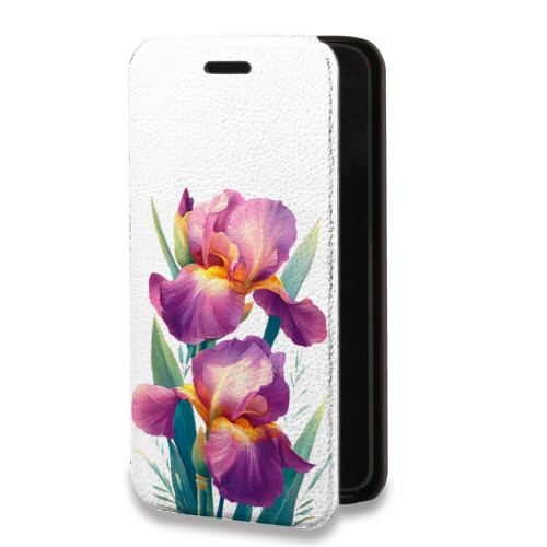 Дизайнерский горизонтальный чехол-книжка для Iphone 11 Цветы орхидеи