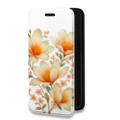 Дизайнерский горизонтальный чехол-книжка для Realme C35 Цветы