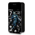 Дизайнерский горизонтальный чехол-книжка для Tecno Spark 8C Реал Роналдо