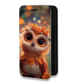 Дизайнерский горизонтальный чехол-книжка для Iphone 11 Милая сова