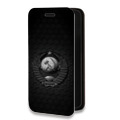 Дизайнерский горизонтальный чехол-книжка для RedMi 13 4G Герб Флаг СССР