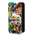 Дизайнерский горизонтальный чехол-книжка для Samsung Galaxy M20 Roblox Роблокс