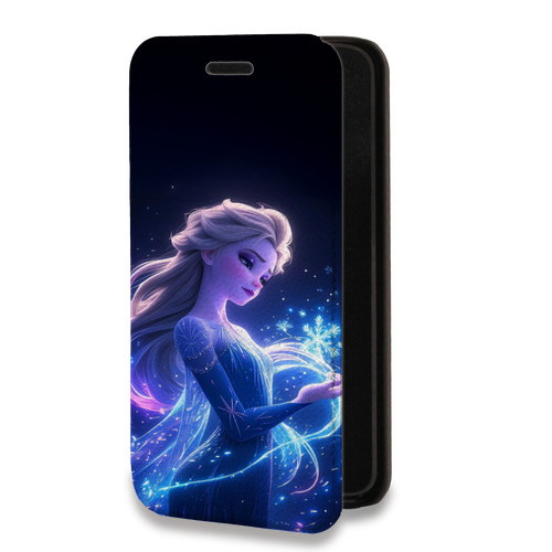 Дизайнерский горизонтальный чехол-книжка для Iphone 13 Холодное сердце Frozen