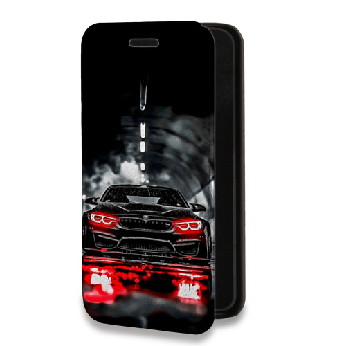 Дизайнерский горизонтальный чехол-книжка для Iphone 11 BMW БМВ